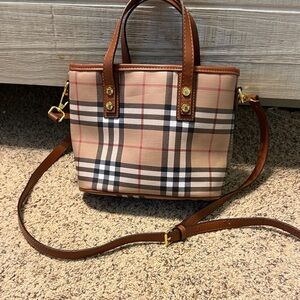 Plaid Brown Burberry small bag